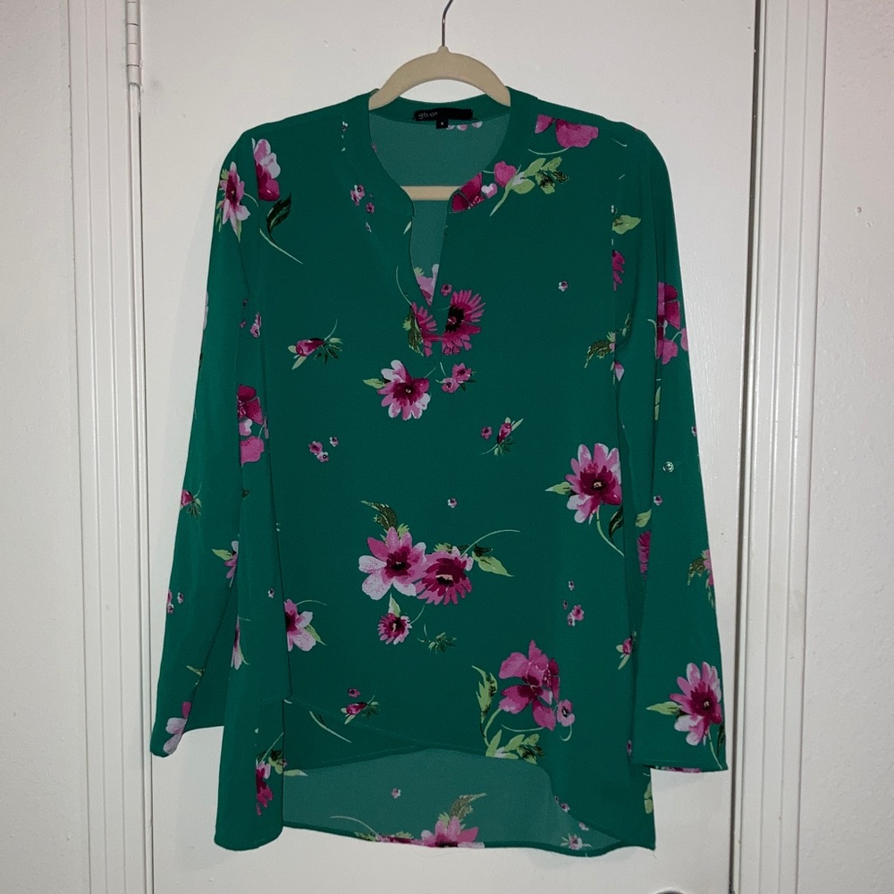 Floral Green Women's Top